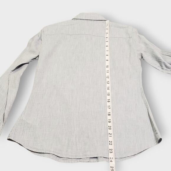 Standard James Perse Womens Blue Button Up Shirt Sz 0 Career Capsule Office - Picture 11 of 11